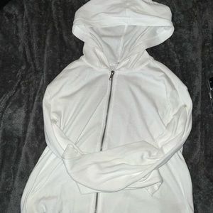 CROPPED ZIP UP HOODIE